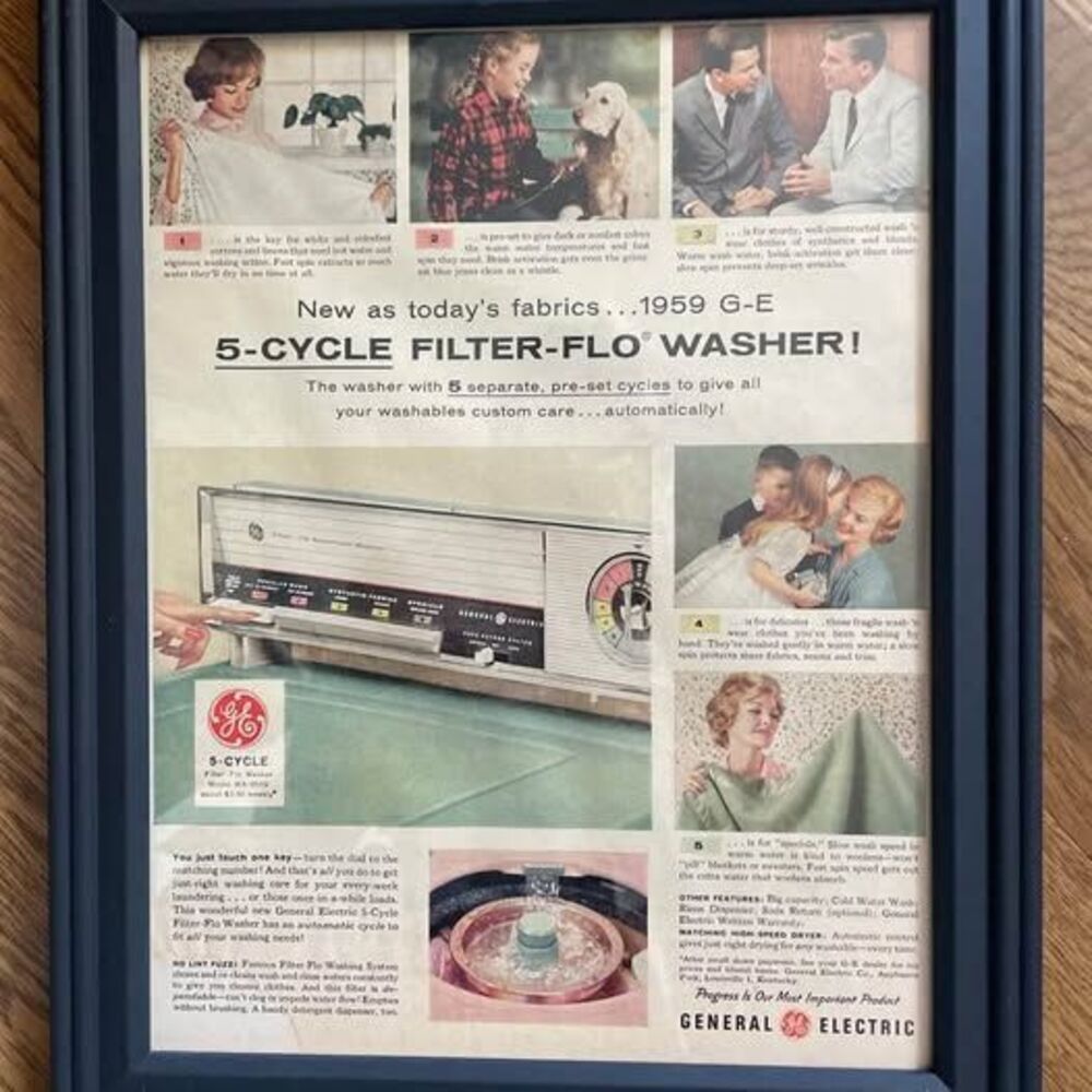 Vintage home ad framed